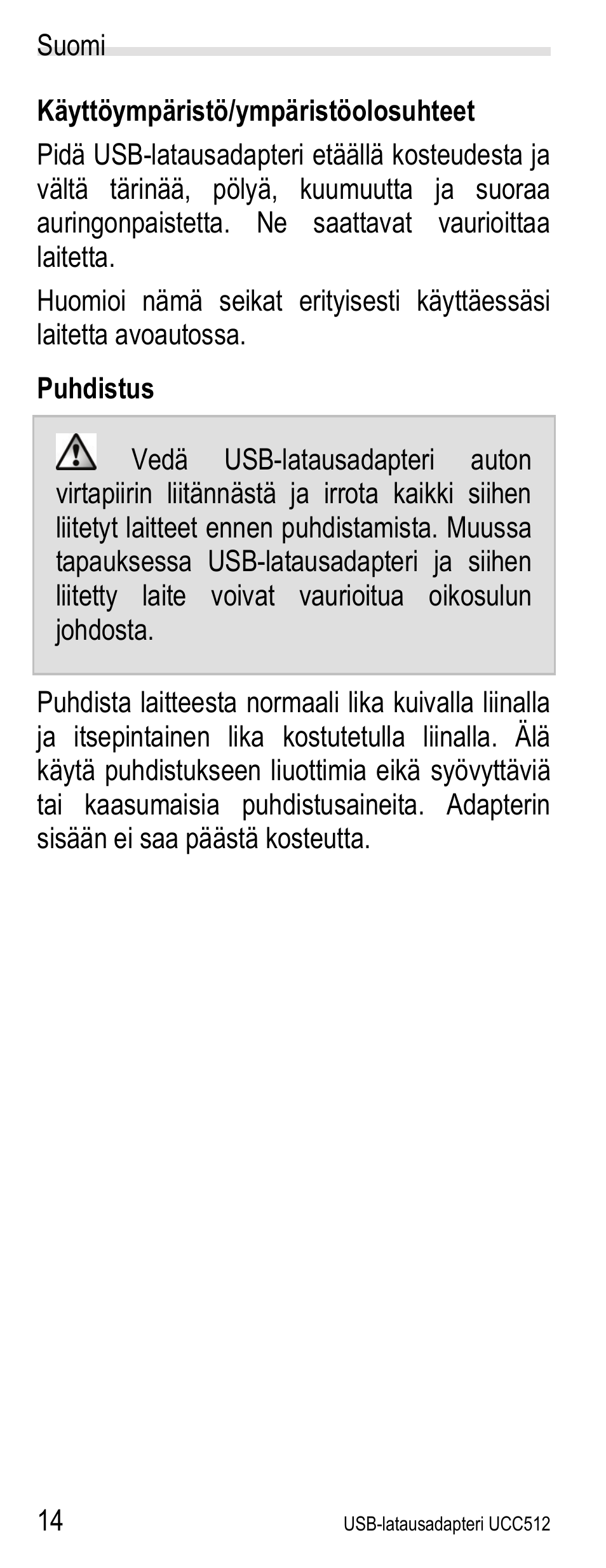 Käyttöympäristö/ympäristöolosuhteet, Puhdistus | Silvercrest UCC512 User Manual | Page 16 / 31