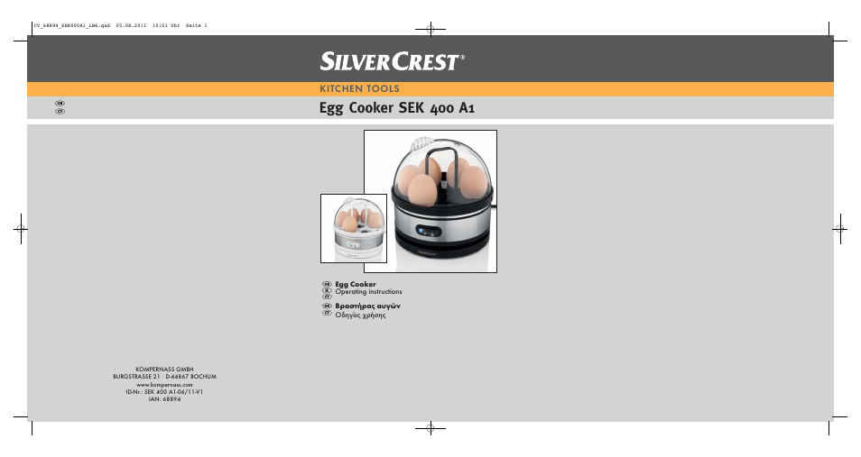 Silvercrest SEK 400 A1 User Manual | 11 pages