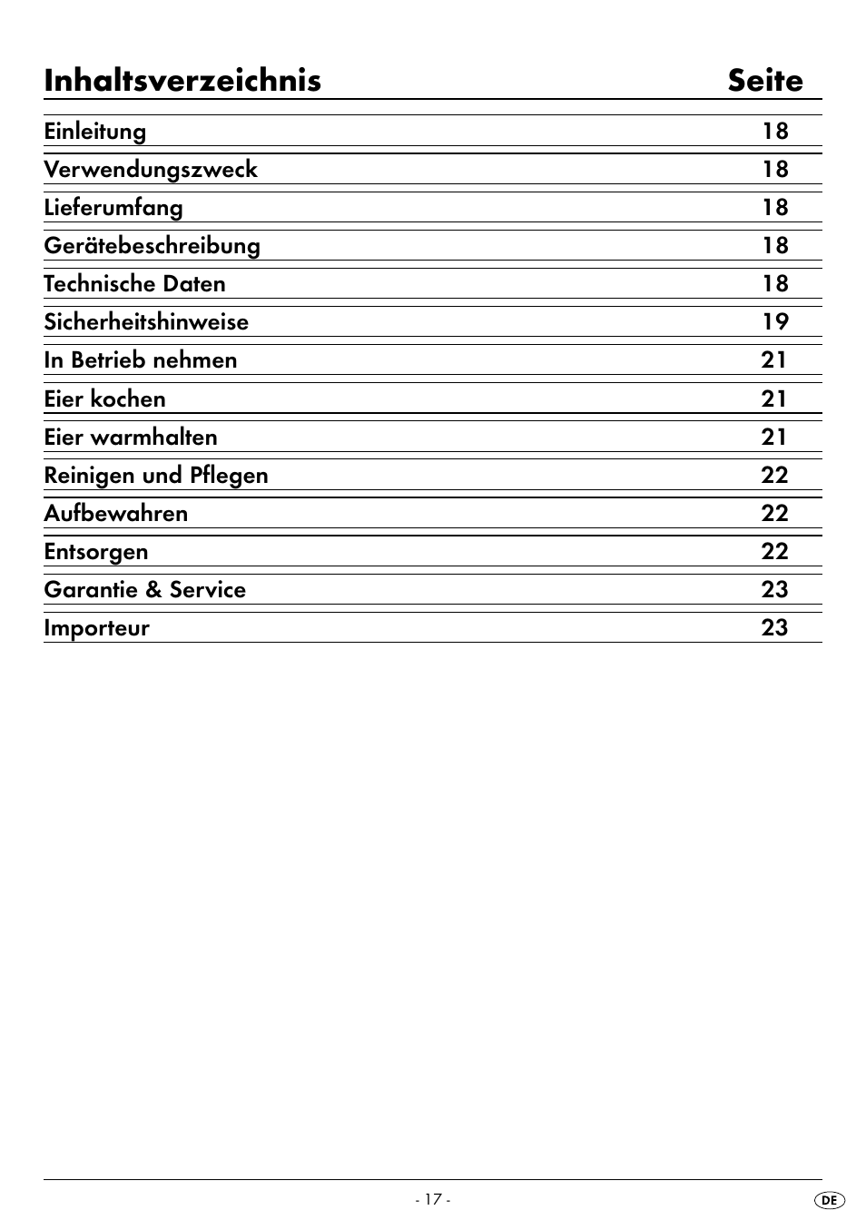 Inhaltsverzeichnis seite | Silvercrest SEK 400 B2 User Manual | Page 20 / 27