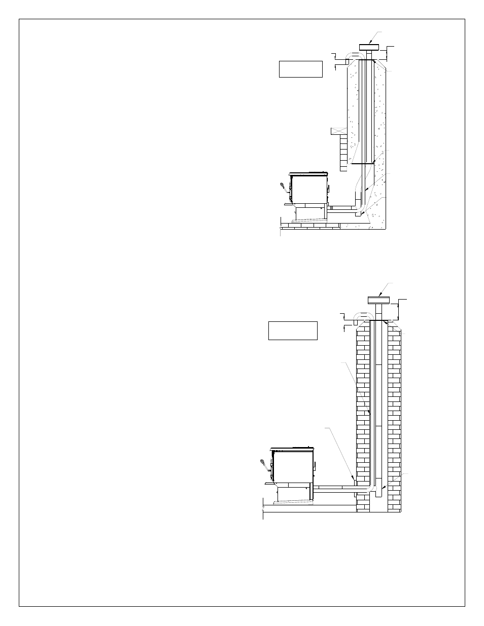 Figure 12 venting through masonry chimney, Figure 13 venting through side of masonry chimney | Drolet ECO-35 User Manual | Page 10 / 30