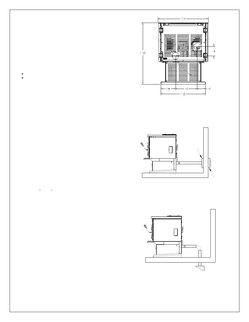 Figure 4 rear view, Figure 5 fresh air supply, Figure 6 ventilated crawl space | Drolet ECO-35 User Manual | Page 7 / 30