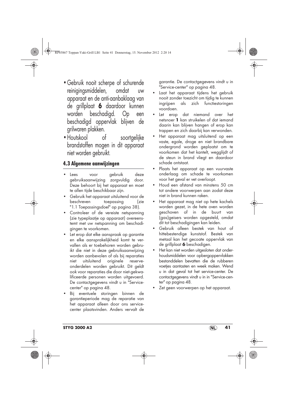 Silvercrest STYG 2000 A2 User Manual | Page 43 / 62