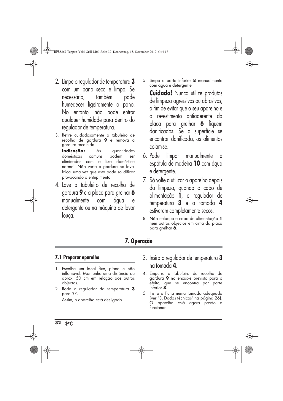 Insira o regulador de temperatura 3 na tomada 4, Operação | Silvercrest STYG 2000 A2 User Manual | Page 34 / 62