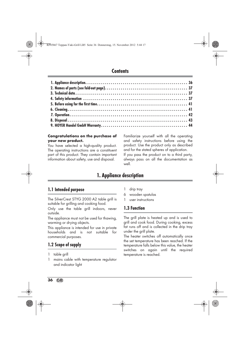 Silvercrest STYG 2000 A2 User Manual | Page 38 / 62
