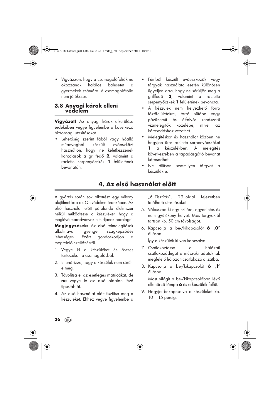 Az első használat előtt | Silvercrest STG1200A1 User Manual | Page 28 / 74