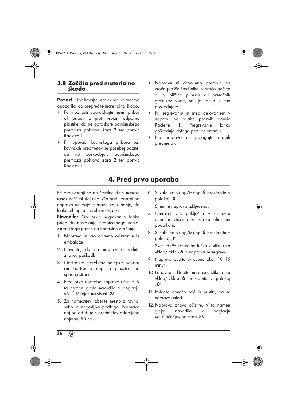 Pred prvo uporabo | Silvercrest STG1200A1 User Manual | Page 38 / 74