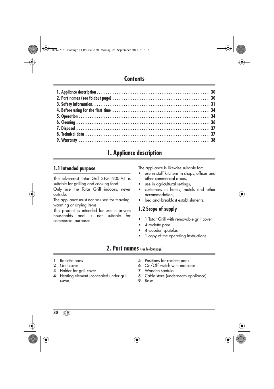 Silvercrest STG1200A1 User Manual | Page 32 / 50