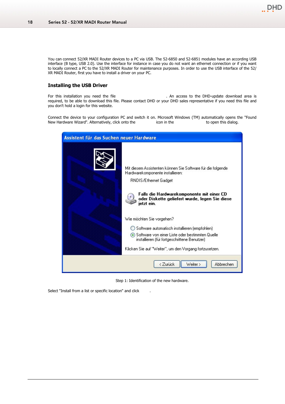 The usb interface, 2 the usb interface | DHD Power Cruiser MADI 52/XR User Manual | Page 21 / 60