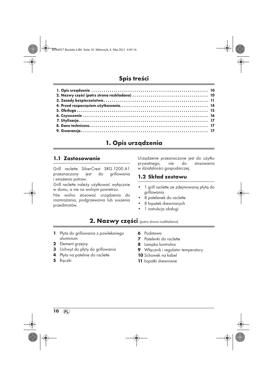 Silvercrest SRG1200A1 User Manual | Page 12 / 70