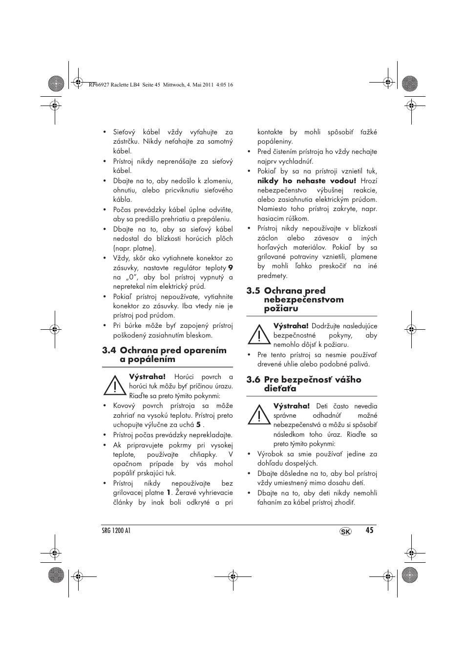 Silvercrest SRG1200A1 User Manual | Page 47 / 70