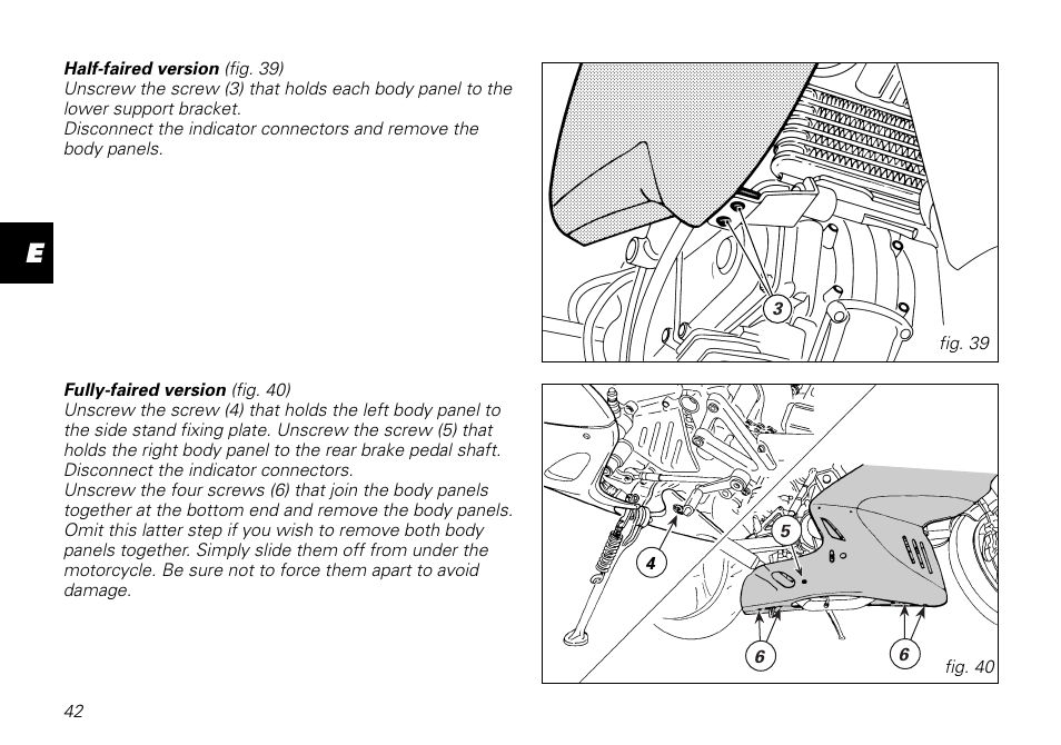 Ducati MOTORHOLDING 800SPORT User Manual | Page 42 / 84