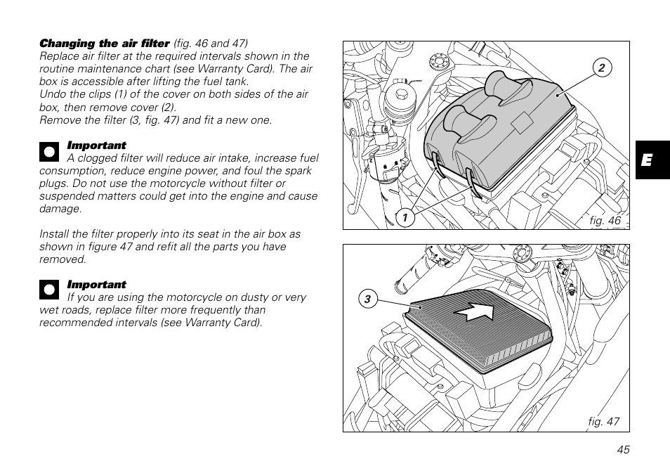 Ducati MOTORHOLDING 800SPORT User Manual | Page 45 / 84