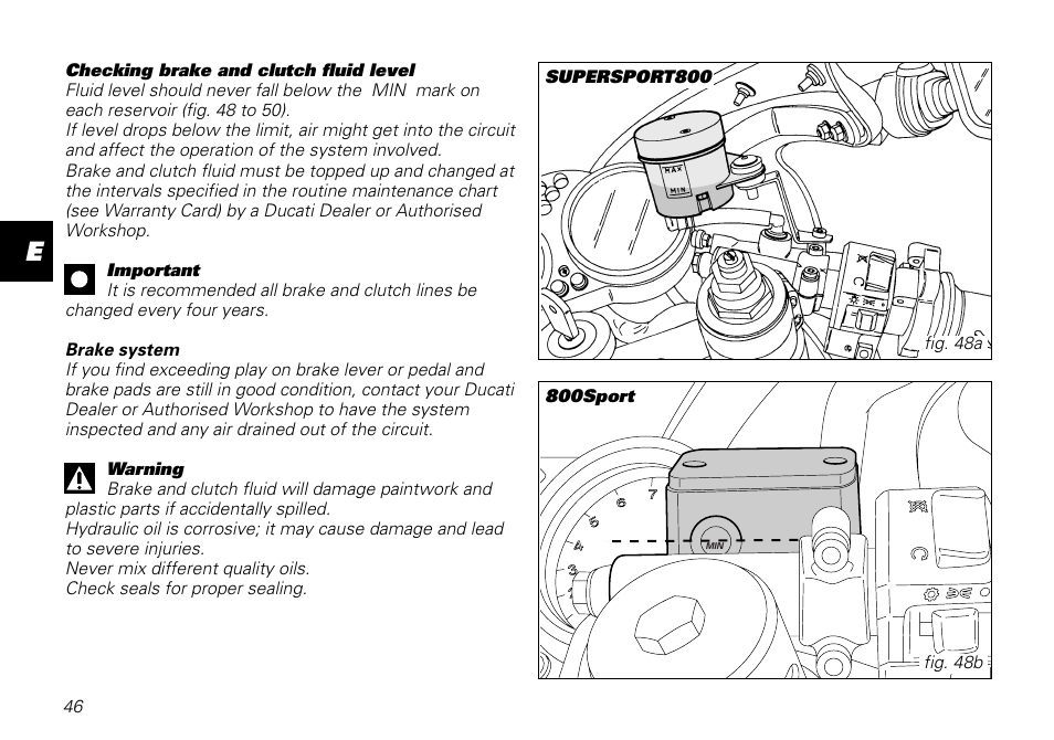 Ducati MOTORHOLDING 800SPORT User Manual | Page 46 / 84