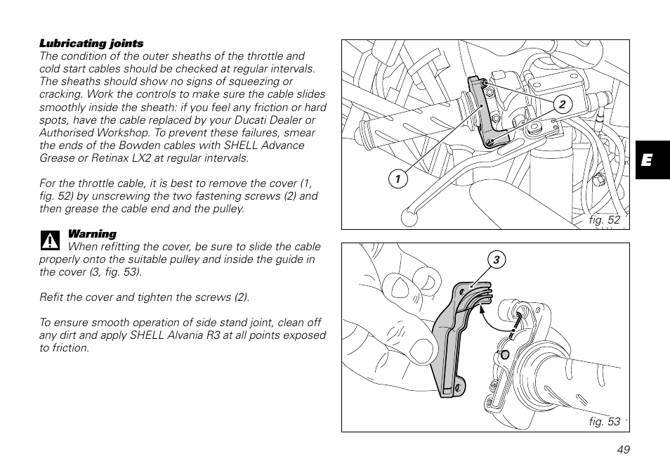 Ducati MOTORHOLDING 800SPORT User Manual | Page 49 / 84