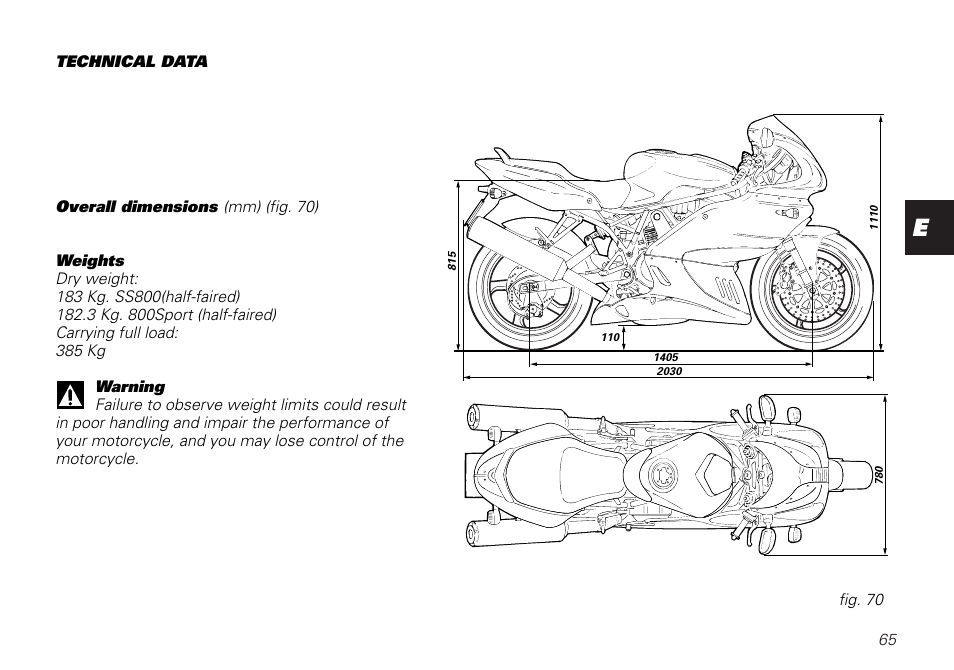 Ducati MOTORHOLDING 800SPORT User Manual | Page 65 / 84