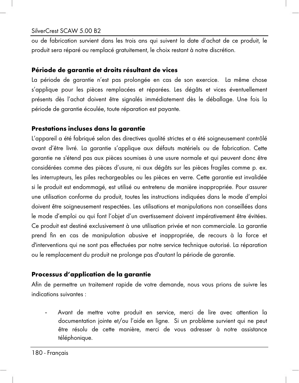Silvercrest SCAW 5.00 B2 User Manual | Page 182 / 364