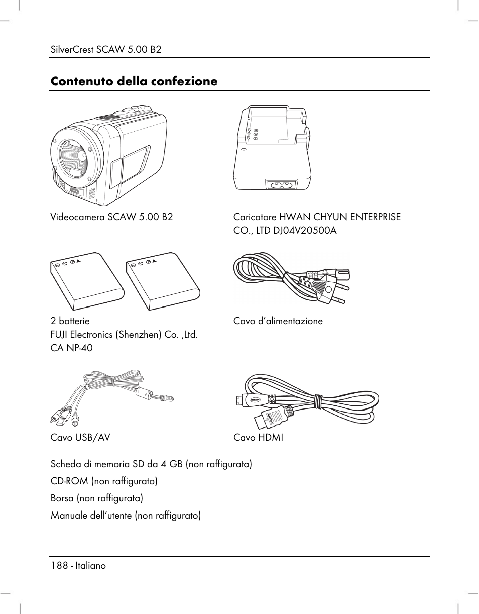 Contenuto della confezione | Silvercrest SCAW 5.00 B2 User Manual | Page 190 / 364