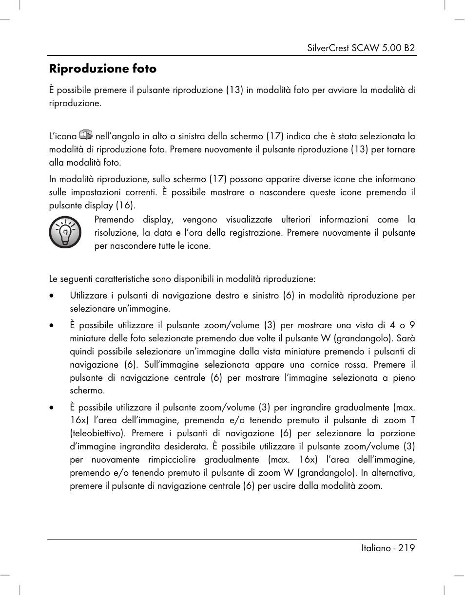 Riproduzione foto | Silvercrest SCAW 5.00 B2 User Manual | Page 221 / 364