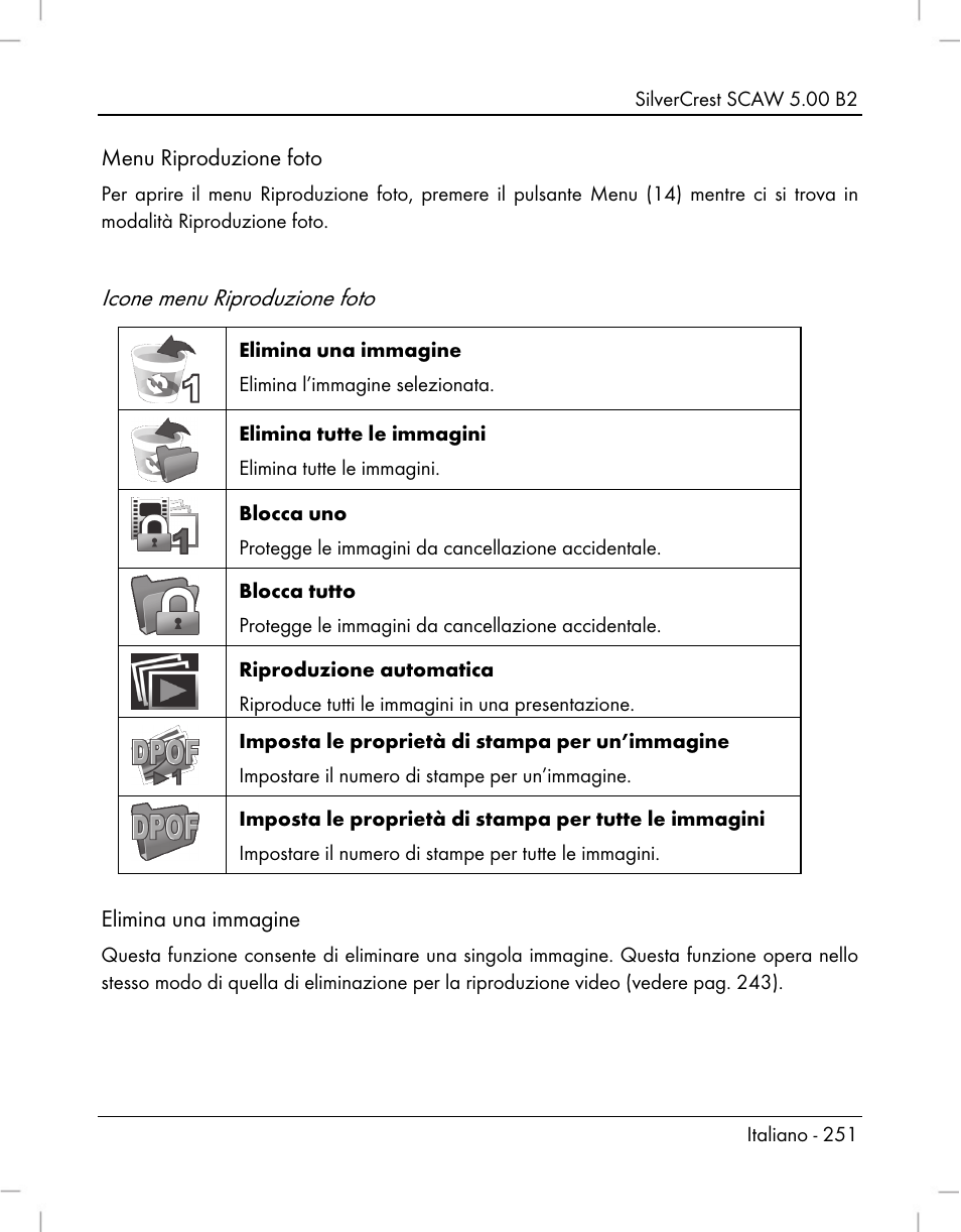 Icone menu riproduzione foto | Silvercrest SCAW 5.00 B2 User Manual | Page 253 / 364