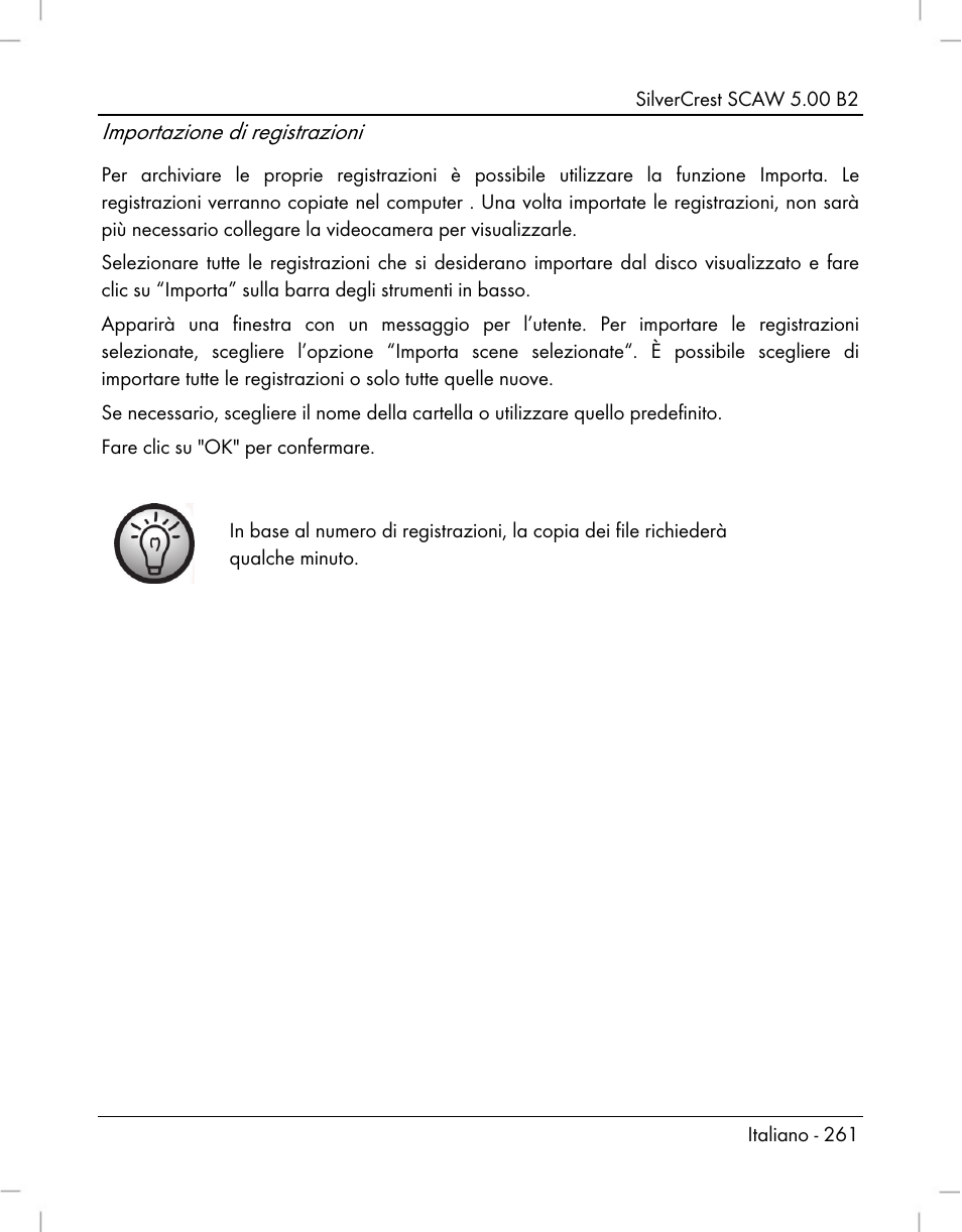 Importazione di registrazioni | Silvercrest SCAW 5.00 B2 User Manual | Page 263 / 364