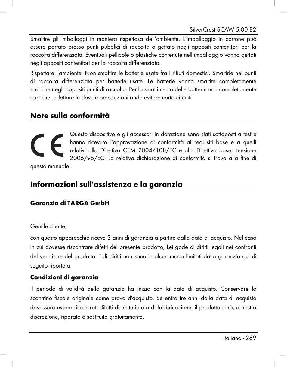 Informazioni sull'assistenza e la garanzia | Silvercrest SCAW 5.00 B2 User Manual | Page 271 / 364