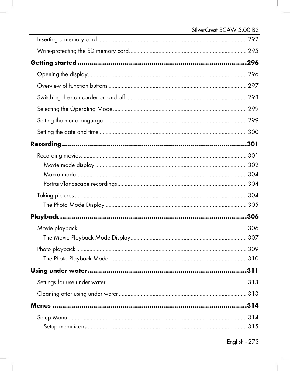 Silvercrest SCAW 5.00 B2 User Manual | Page 275 / 364