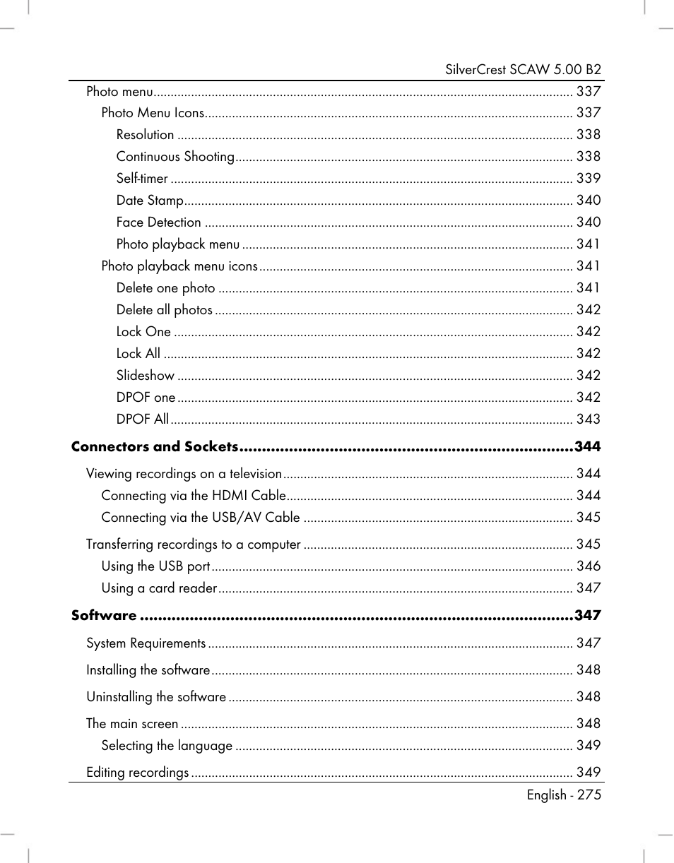 Silvercrest SCAW 5.00 B2 User Manual | Page 277 / 364