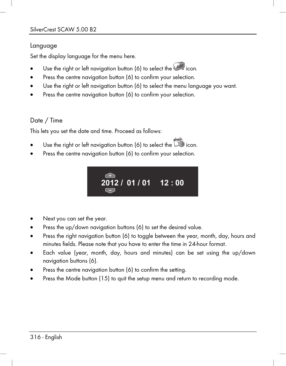 Silvercrest SCAW 5.00 B2 User Manual | Page 318 / 364