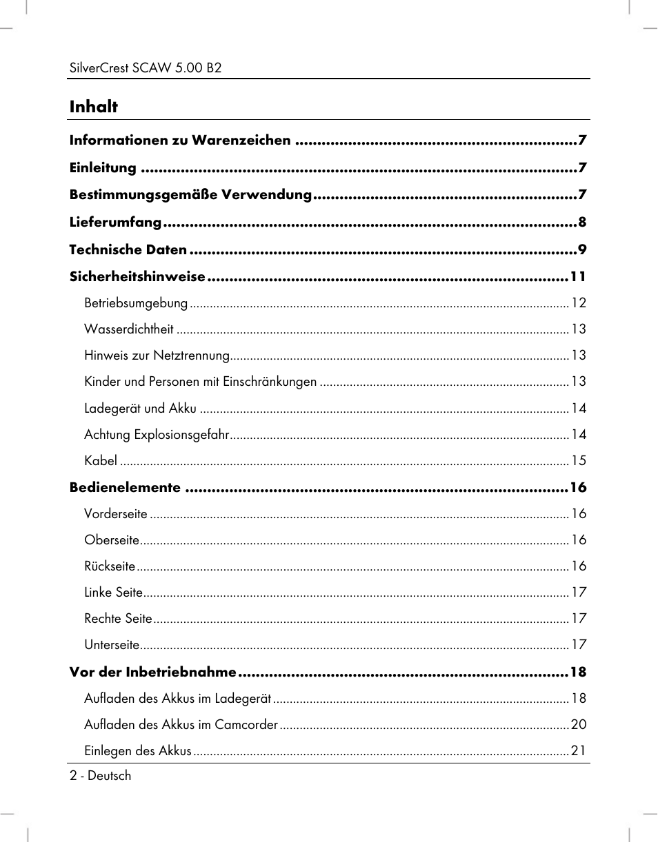 Silvercrest SCAW 5.00 B2 User Manual | Page 4 / 364