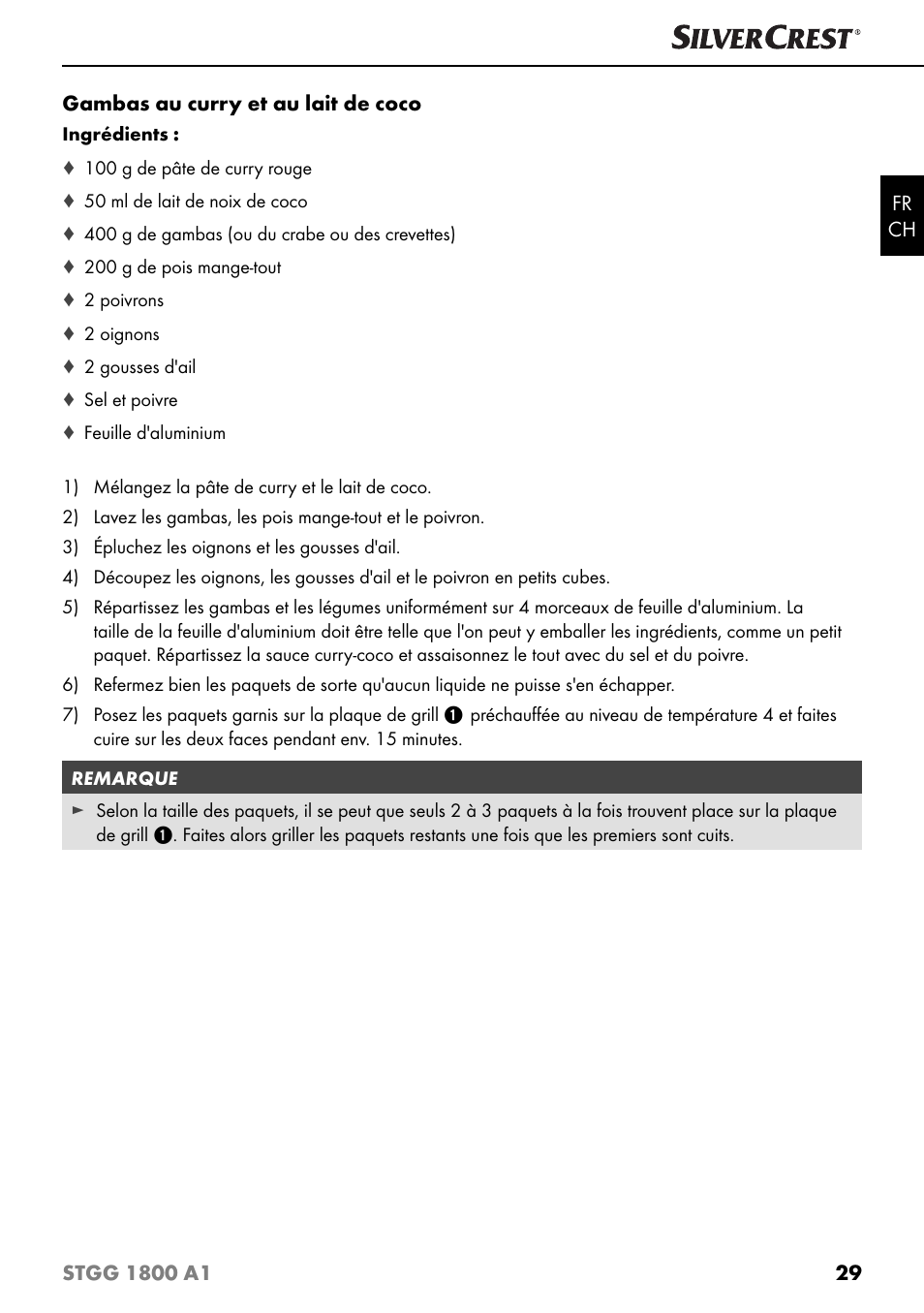 Silvercrest STGG 1800 A1 User Manual | Page 32 / 68
