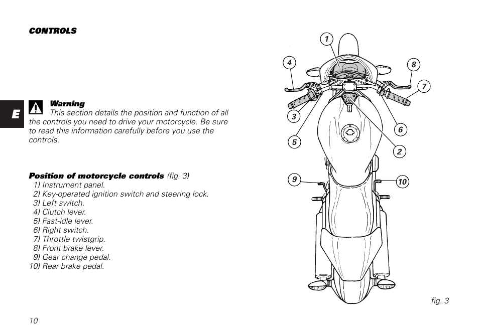 Ducati MONSTER 620 User Manual | Page 10 / 84