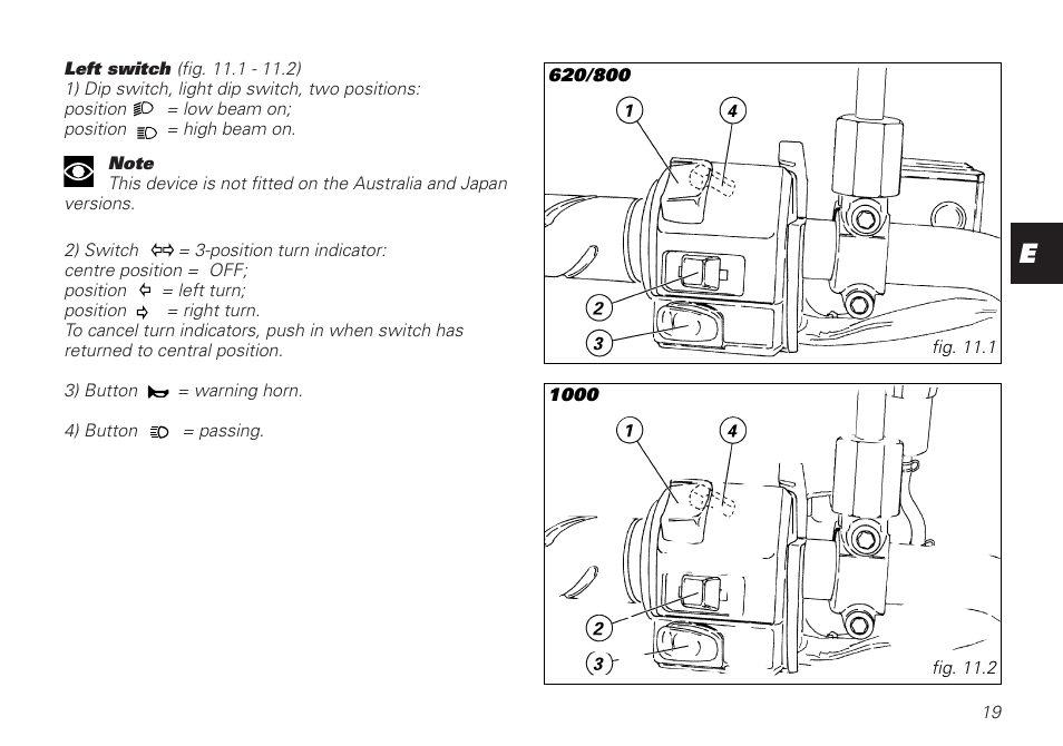 Ducati MONSTER 620 User Manual | Page 19 / 84