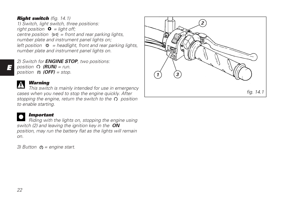 Ducati MONSTER 620 User Manual | Page 22 / 84