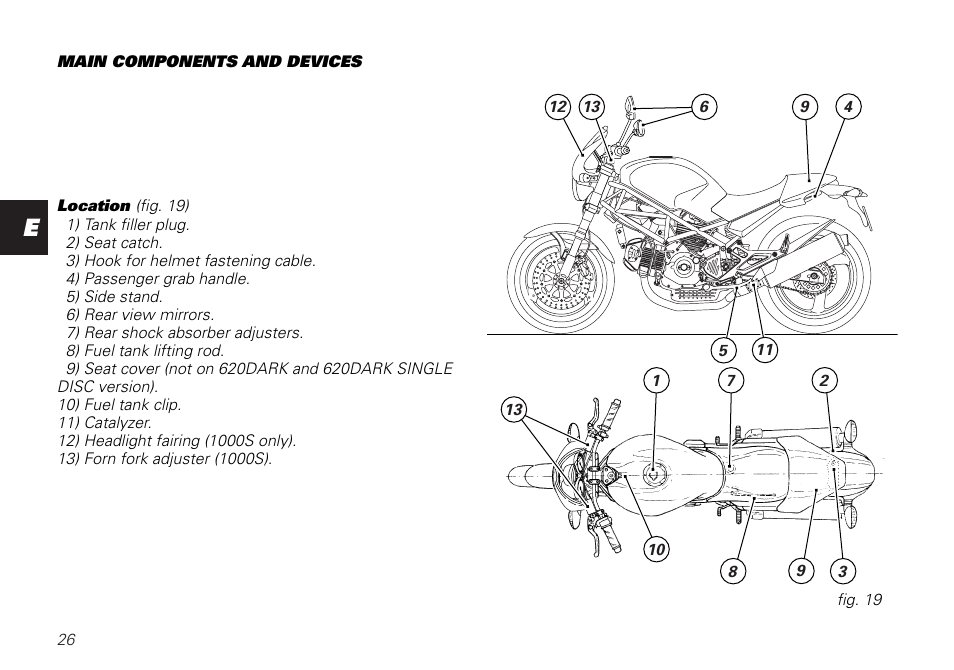 Ducati MONSTER 620 User Manual | Page 26 / 84