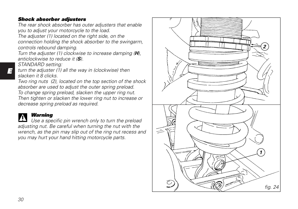 Ducati MONSTER 620 User Manual | Page 30 / 84