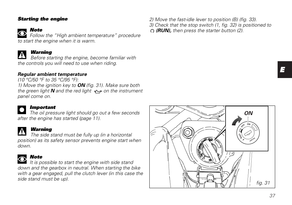 Fig. 31 | Ducati MONSTER 620 User Manual | Page 37 / 84