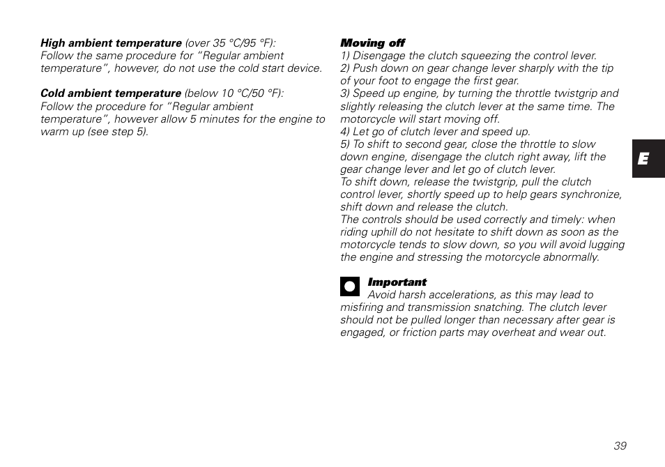 Ducati MONSTER 620 User Manual | Page 39 / 84