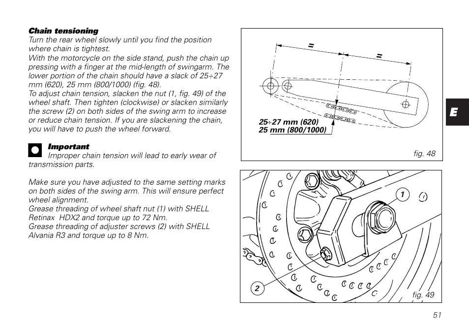 Ducati MONSTER 620 User Manual | Page 51 / 84