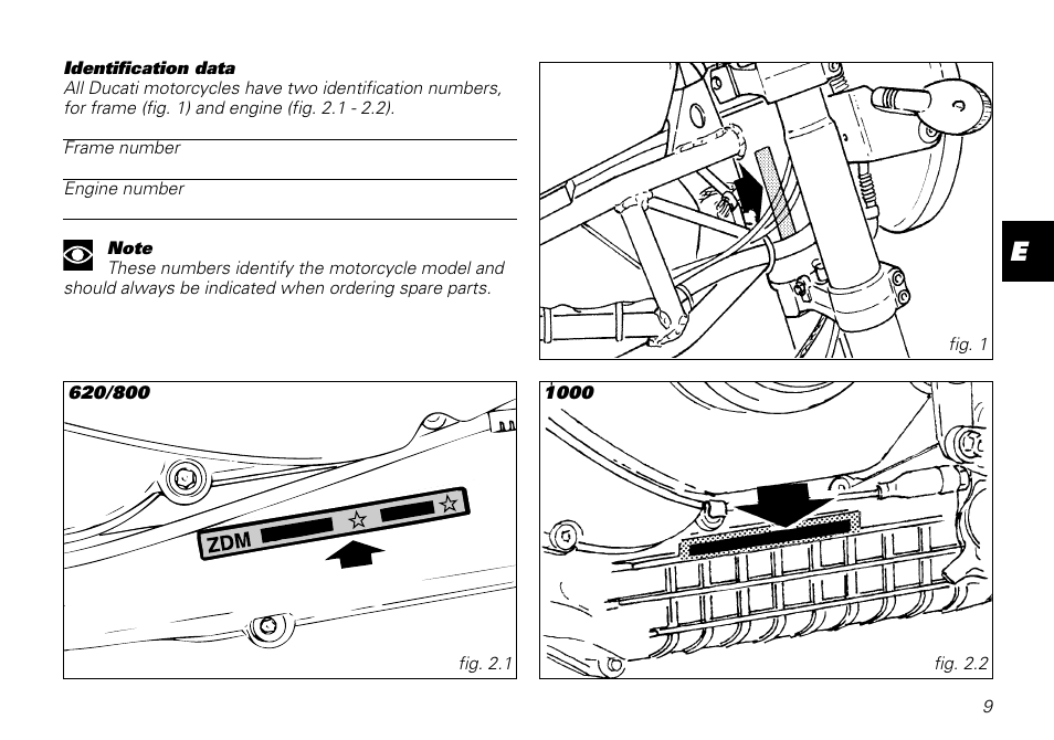 Ducati MONSTER 620 User Manual | Page 9 / 84