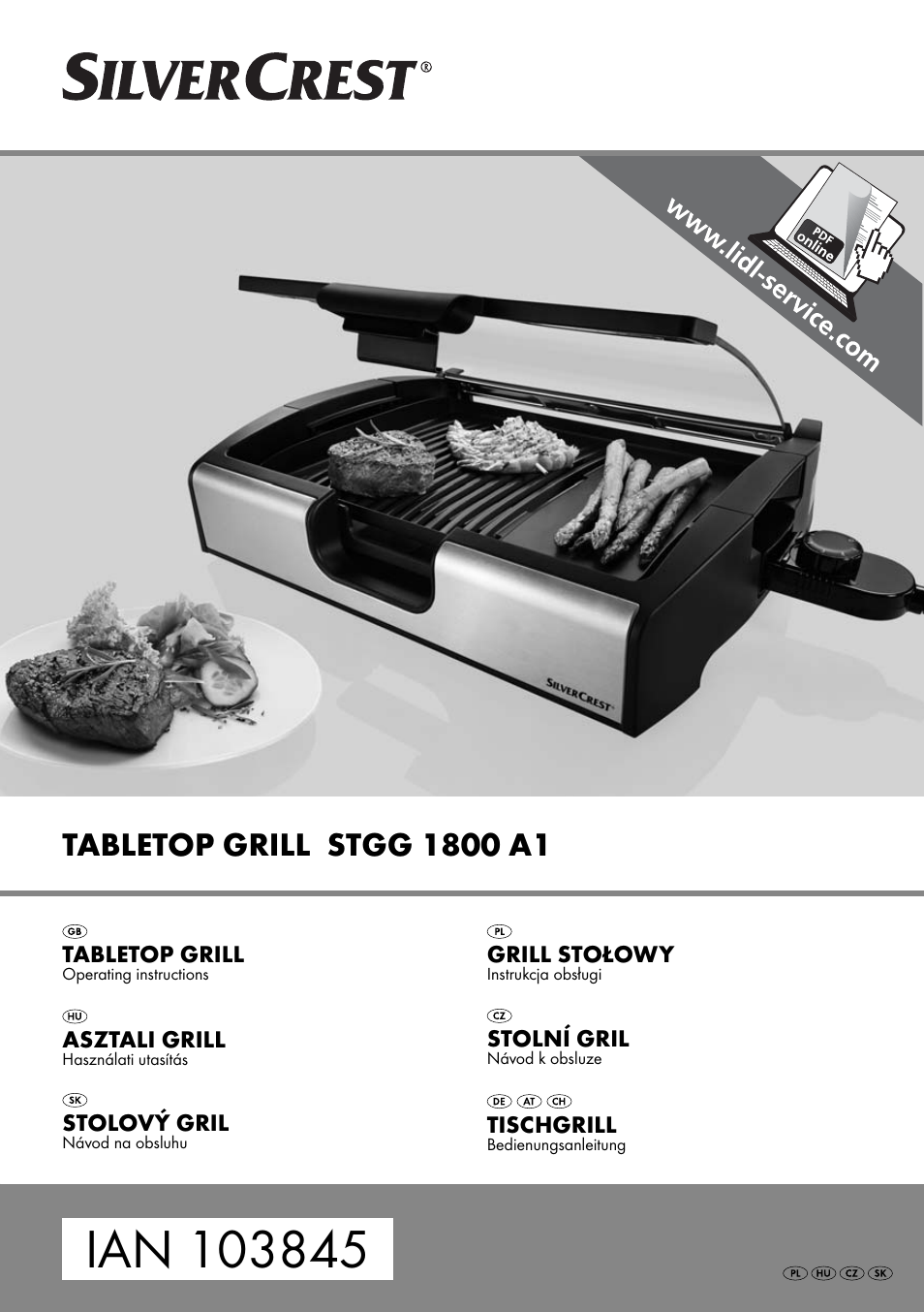 Silvercrest STGG 1800 A1 User Manual | 100 pages