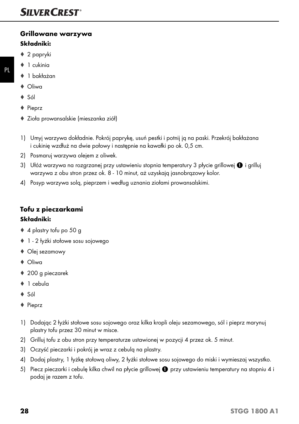 Silvercrest STGG 1800 A1 User Manual | Page 31 / 100