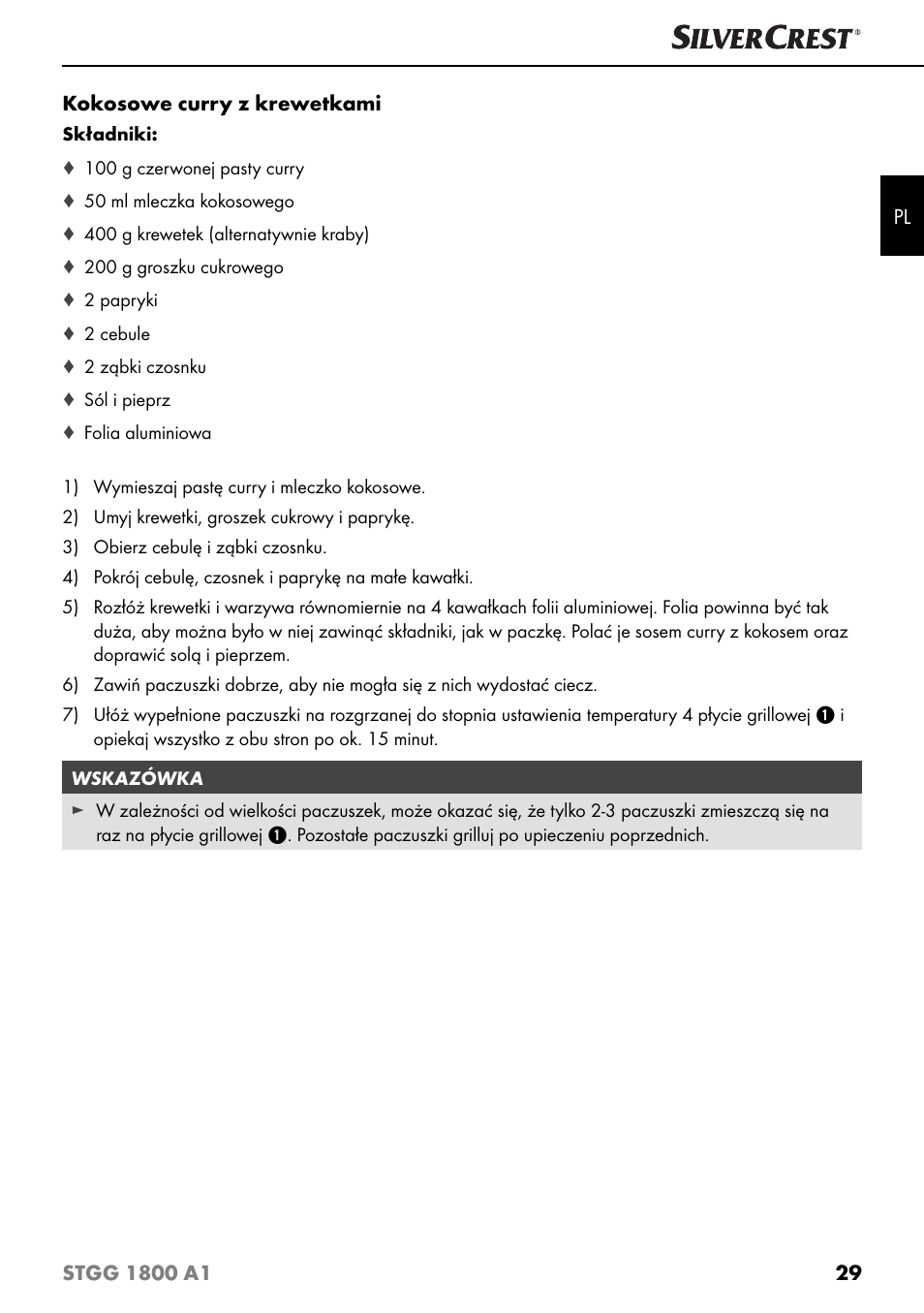 Silvercrest STGG 1800 A1 User Manual | Page 32 / 100