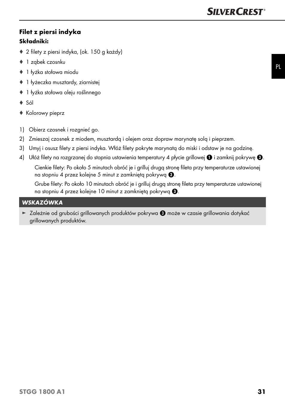 Silvercrest STGG 1800 A1 User Manual | Page 34 / 100