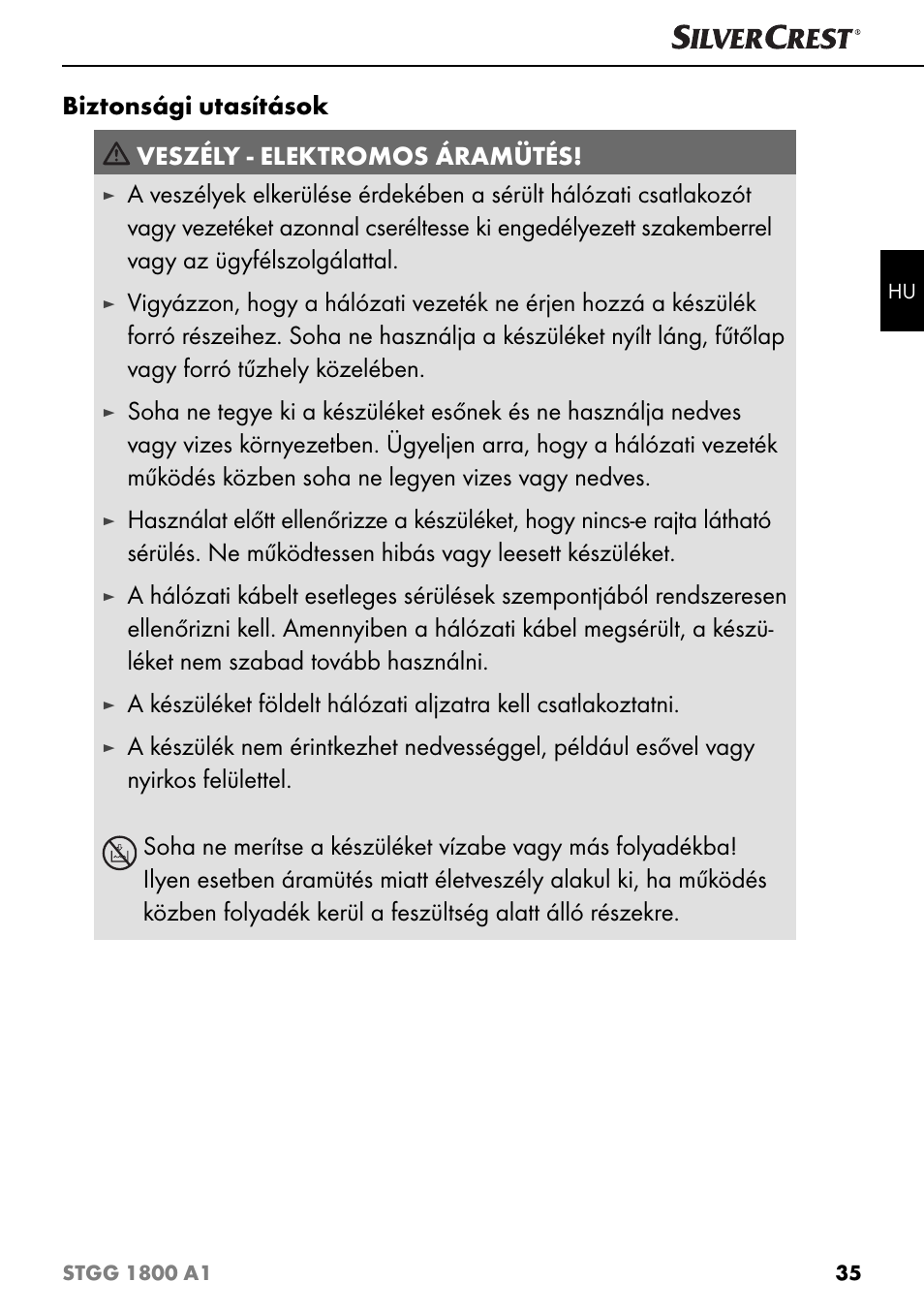 Silvercrest STGG 1800 A1 User Manual | Page 38 / 100