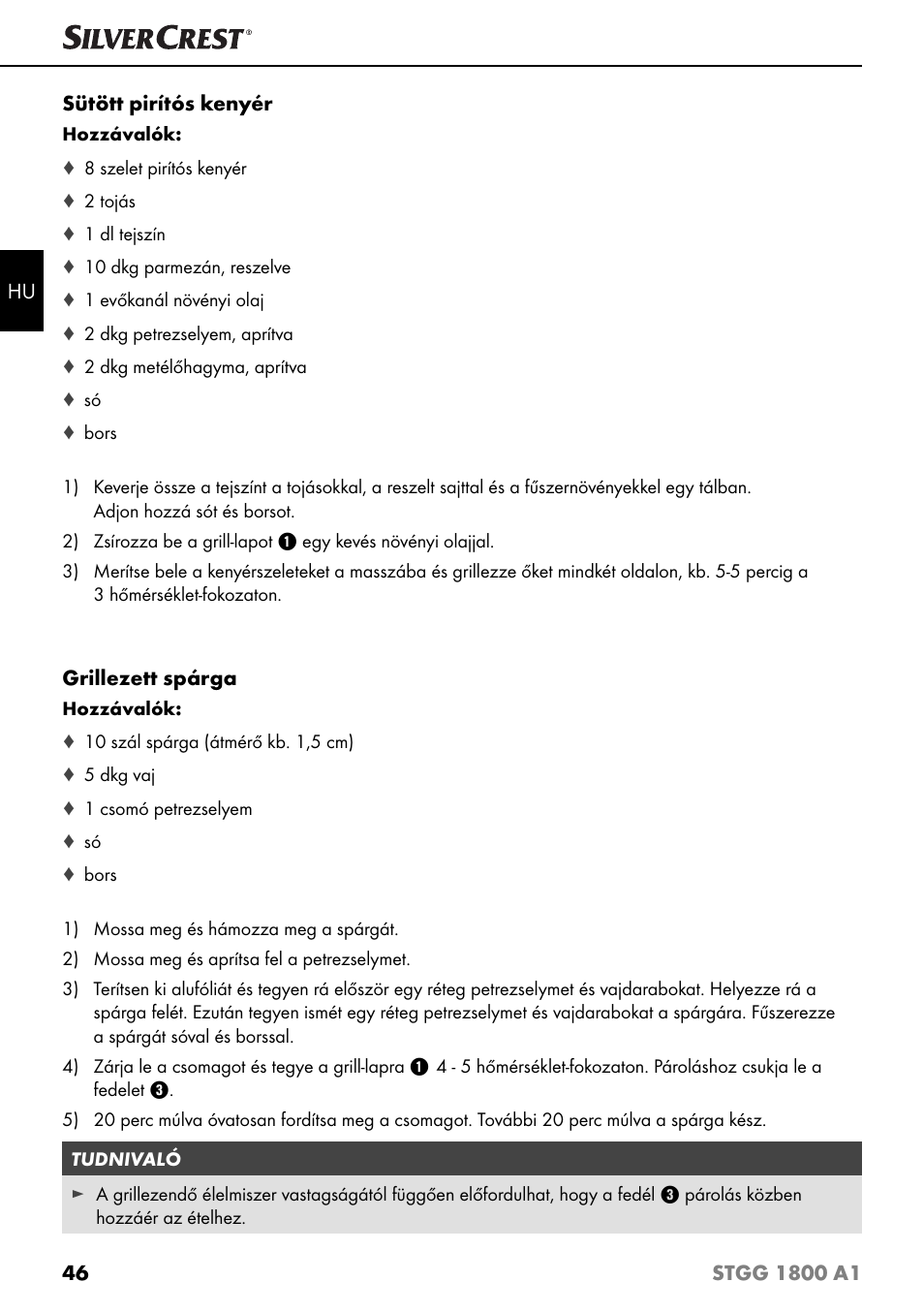 Silvercrest STGG 1800 A1 User Manual | Page 49 / 100
