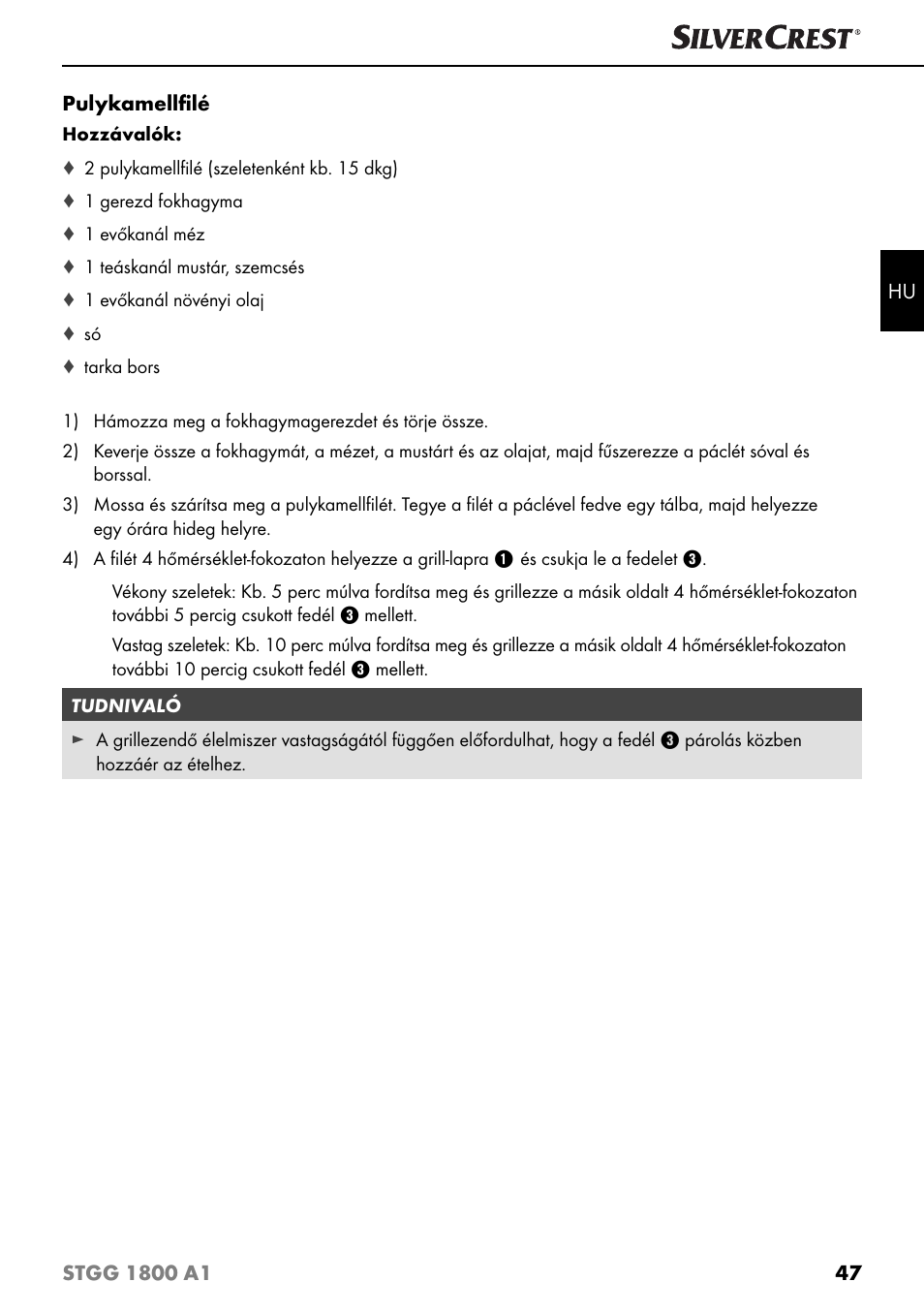 Silvercrest STGG 1800 A1 User Manual | Page 50 / 100