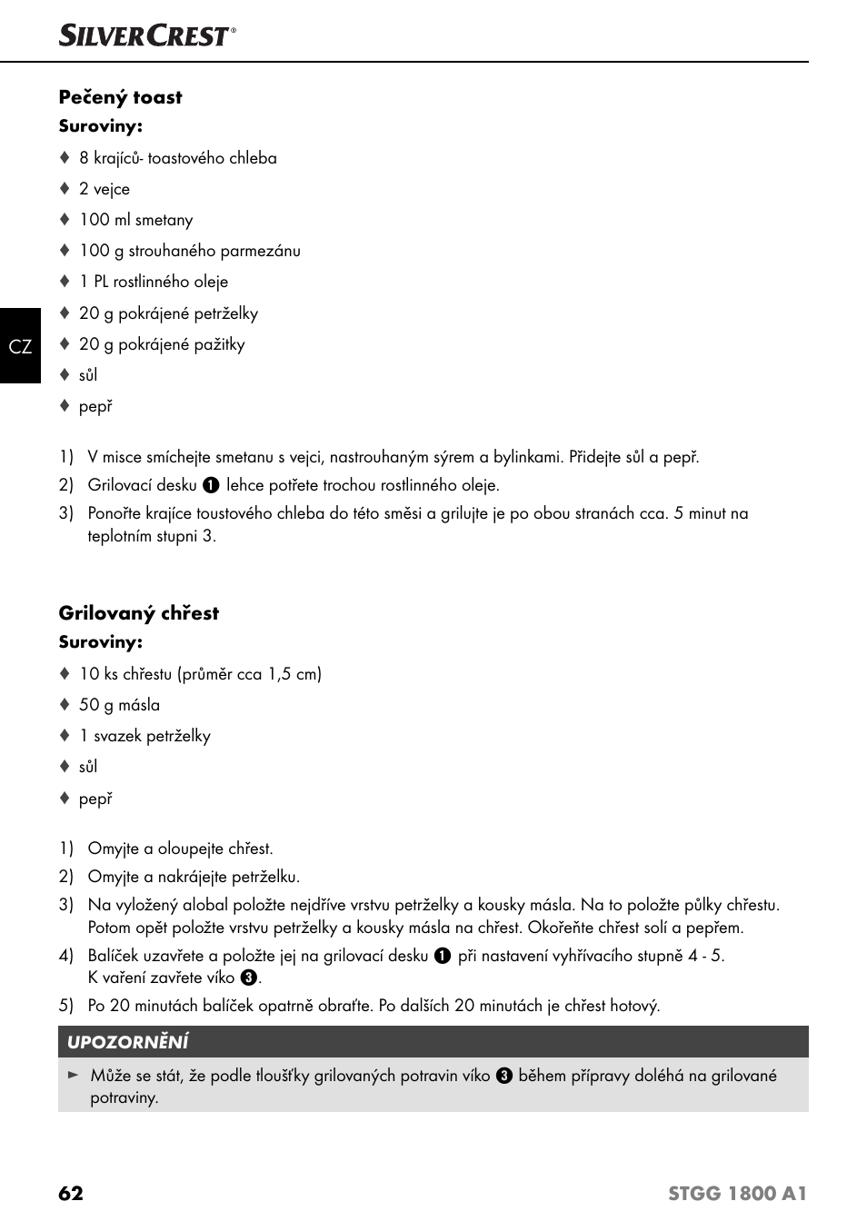 Silvercrest STGG 1800 A1 User Manual | Page 65 / 100