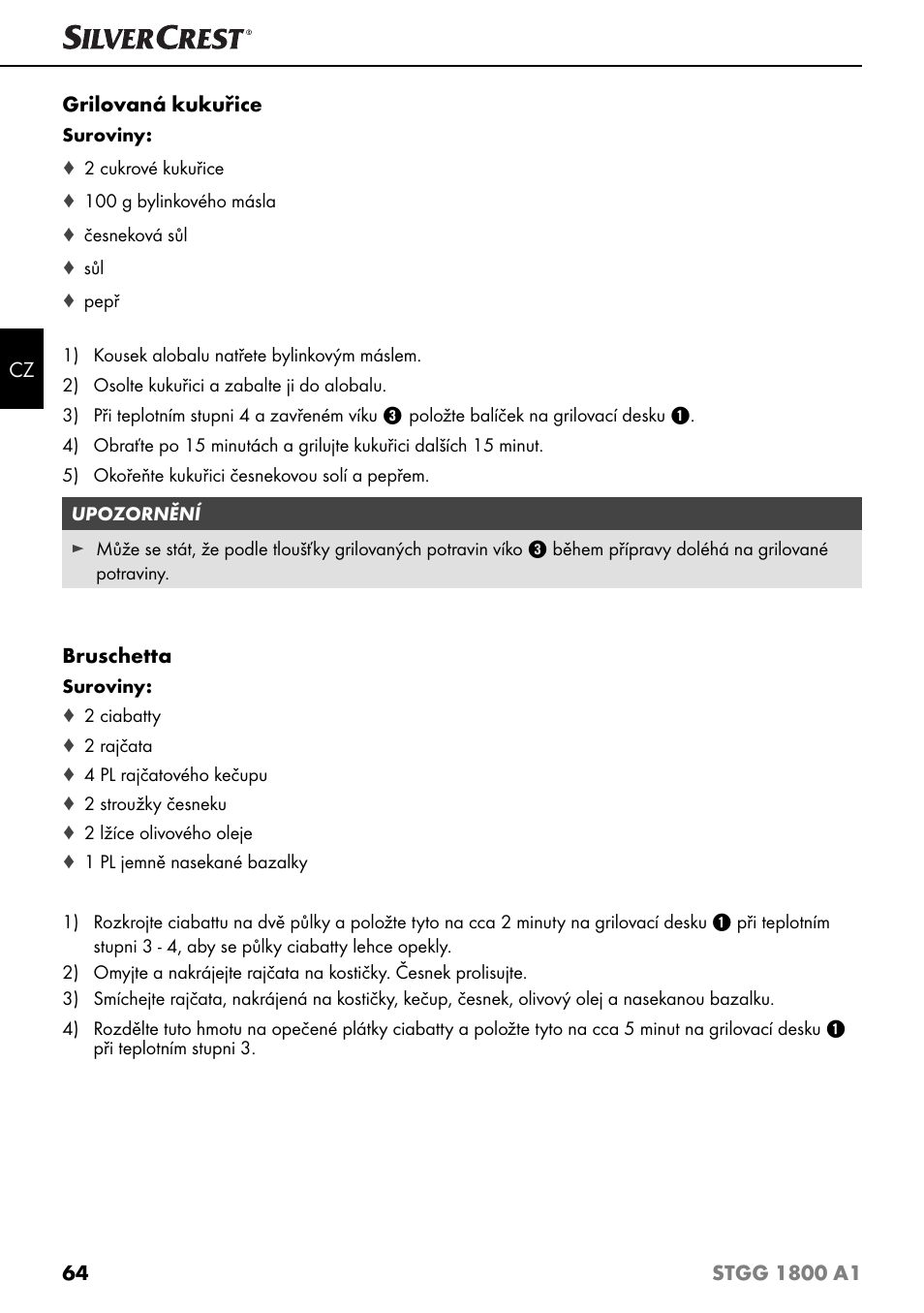 Silvercrest STGG 1800 A1 User Manual | Page 67 / 100