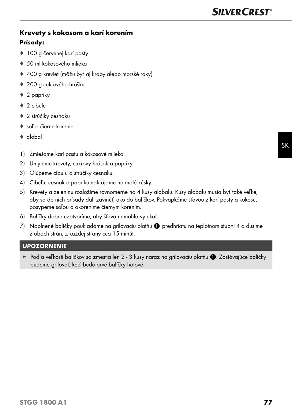 Silvercrest STGG 1800 A1 User Manual | Page 80 / 100
