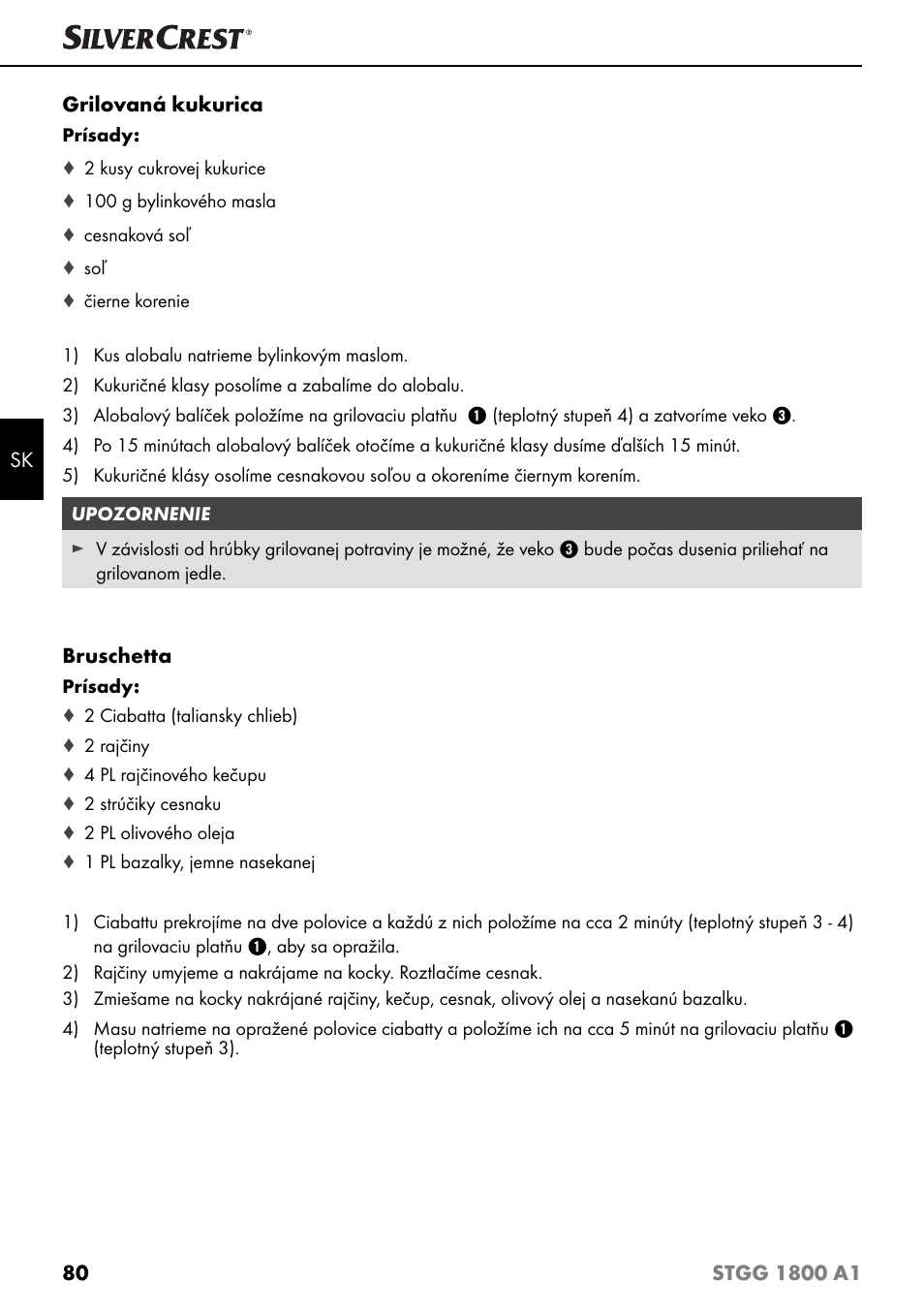 Silvercrest STGG 1800 A1 User Manual | Page 83 / 100